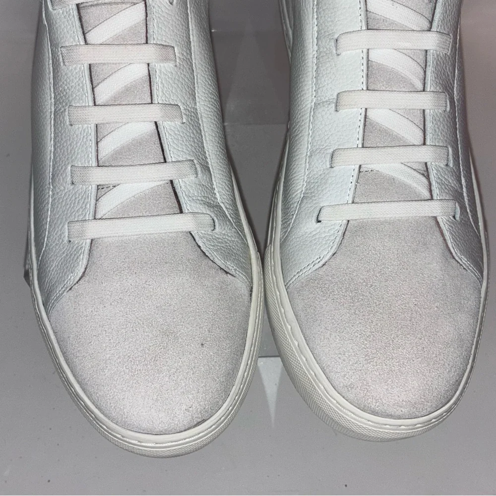 Allen Edmonds White Fisher Mix Leather Sneakers Sz 12 - Picture 7 of 10